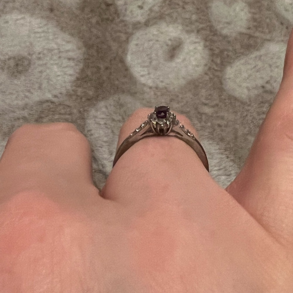 Sterling Silver Ruby Ring Size 7 Or 8 - image 3